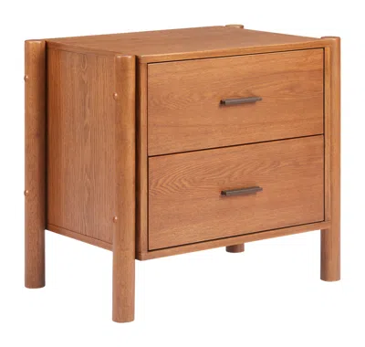 Hivvago Beleza Nightstand Walnut In Brown