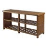 Hivvago Bench 2-tier Shoe Storage Teak