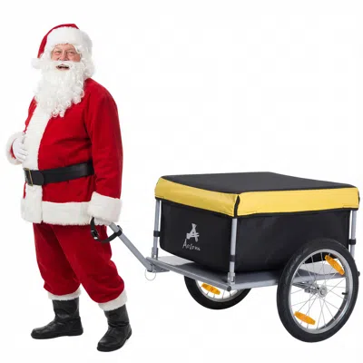 Hivvago Bicycle Cargo Trailer With Removable Cover, Fits 20" - 26" Wheels In Multi