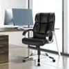Hivvago Big And Tall Adjustable High Back Leather Executive Computer Desk Chair