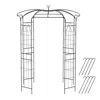 Hivvago Birdcage Shape Gazebo For Climbing Plants And Wedding Ceremony Decoration