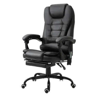Hivvago Black 7 Mode Vibrating High Back Executive Massage Adjustable Office Chair