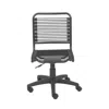 Hivvago Black Adjustable Swivel Bungee Rolling Office Chair In Gray