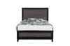Hivvago Black And Gray Inlaid Panels Queen Bed Frame In Black
