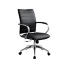 Hivvago Black And Silver Adjustable Height Swivel Rolling Office Chair In Black
