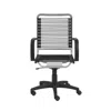 Hivvago Black And Silver Adjustable Swivel Bungee Rolling Office Chair In Black