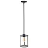 Hivvago Black Cylinder Iron Ceiling Light With Black Shades In Black