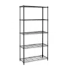 Hivvago Black Metal 5-shelf Heavy Duty Shelving Unit Storage Rack In Black