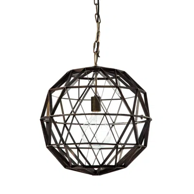 Hivvago Black Metal Geometric Globe Hanging Light