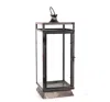 Hivvago Black Metal Lantern 20.5"h In Black
