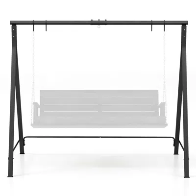 Hivvago Black Metal Swing Stand A-frame For Patio Hammock Outdoor Garden Porch Base