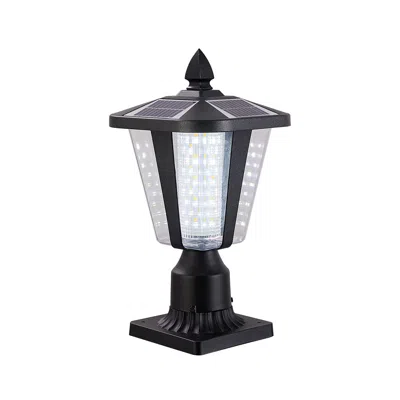 Hivvago Black Solar Led Column Headlights - Dimmable