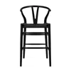 Hivvago Black Solid Wood Counter Height Bar Chair In Black