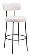 Hivvago Blanca Barstool (set Of 2) Ivory In White