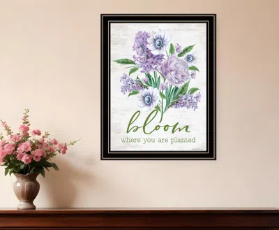 Hivvago Bloom Where You Are Planted Black Framed Print Wall Art In Multi