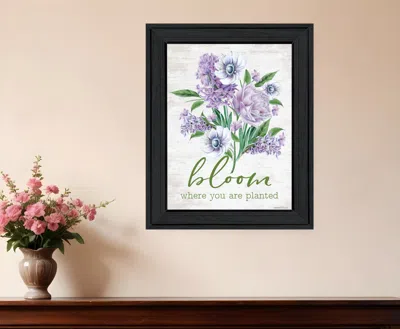 Hivvago Bloom Where You Are Planted Black Framed Print Wall Art In Multi