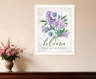 Hivvago Bloom Where You Are Planted White Framed Print Wall Art