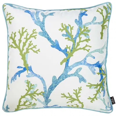 Hivvago Blue And White Coral Marine Throw Pillow In Multi