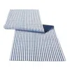 Hivvago Blue And White Striped Dining Table Runner 70"l In Blue
