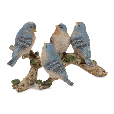 Hivvago Blue Birds On Branch Figurine 11"l