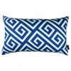 Hivvago Blue Greek Key Pattern Lumbar Throw Pillow In Blue