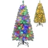 Hivvago Blue Pre-lit Artificial Christmas Tree - Slim Design With 9 Lighting Effects & Led Illumination -4.5 In Multi