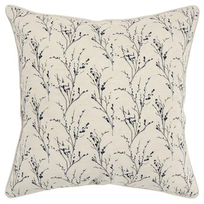 Hivvago Blue Tiny Floral Buds Throw Pillow In Neutral