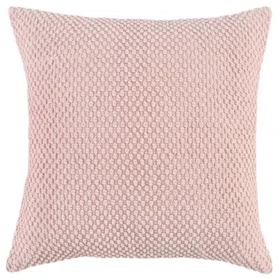 Hivvago Blush Pink Nubby Textured Modern Throw Pillow