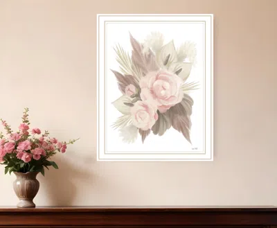 Hivvago Bohemian Bouquet White Framed Print Wall Art