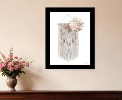 Hivvago Bohemian Macrame Black Framed Print Wall Art