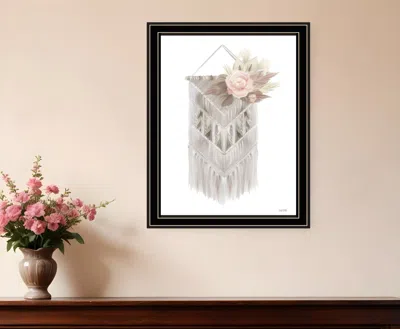 Hivvago Bohemian Macrame Black Framed Print Wall Art