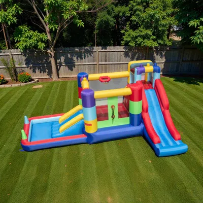 Hivvago Bounce Castle For Children Featuring Ball Pit - 680w Blower Included In Multi