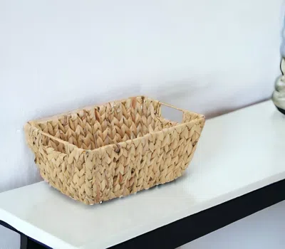 Hivvago Braided Water Hyacinth Storage Basket In Brown
