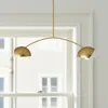 Hivvago Brass Two Light Metal Dimmable Chandelier With White Shades In White