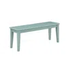 Hivvago Bray 44 Inch Modern Rectangular Dining Bench, Tapered Legs, Teal Blue In Blue
