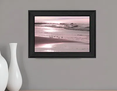 Hivvago Breakfast On The Beach Black Framed Print Wall Art