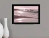 Hivvago Breakfast On The Beach Black Framed Print Wall Art In Multi