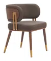 Hivvago Brew Dining Chair Brown & Walnut In Brown