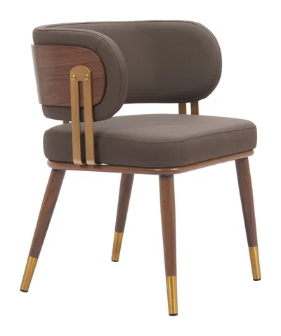 Hivvago Brew Dining Chair Brown & Walnut