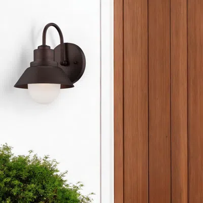 Hivvago Bronze Lamp Shade Wall Light In Black