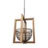 Hivvago Brown Single Metal Dimmable Ceiling Light With Brown Shades In Brown