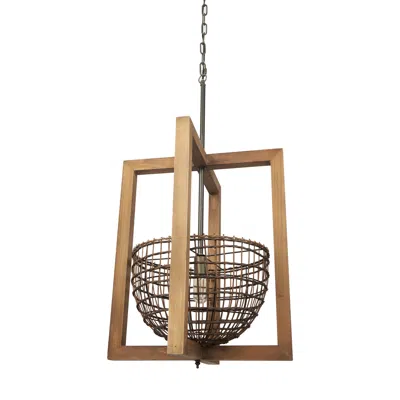 Hivvago Brown Single Metal Dimmable Ceiling Light With Brown Shades