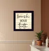 Hivvago Brush Your Teeth Black Framed Print Bathroom Wall Art