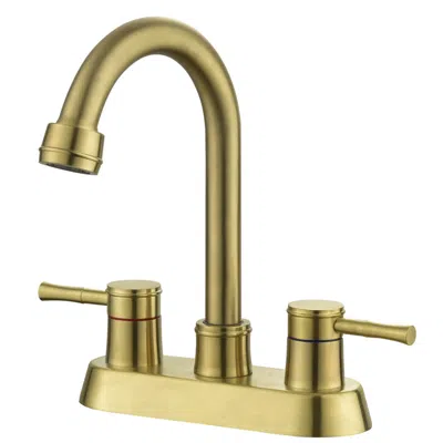 Hivvago Brushed Gold 4" 2-handle Centerset Bathroom Faucet