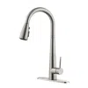 Hivvago Brushed Nickel Kitchen Faucet Single Handle Pull Down Sprayer - Brushed Nickel