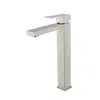 Hivvago Brushed Nickel Waterfall Spout Bathroom Faucet With Single Handle