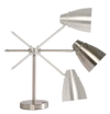 Hivvago Brushed Silver Led Adjustable Desk Lamp In Silver