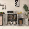Hivvago Buffet Storage Cabinet Kitchen Sideboard With 2 Drawers-gray