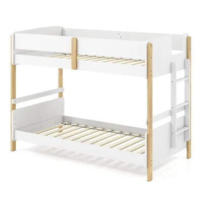 Hivvago Bunk Bed With Ladder Convertible To 2 Beds Toddler