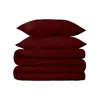 Hivvago Burgundy King Cotton Blend 650 Thread Count Washable Duvet Cover Set In Red